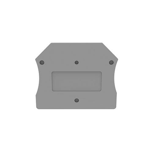 D-DC6 || Tapa final para Clema Tornillo ancho 6mm color gris