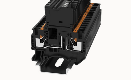 DS4-HE-LD24 || Clema Push In porta fusible con diodo, luz indicador de 12-30V AC/DC nivel adicional ancho 4mm