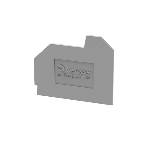 D-DC2.5-TW || Tapa final para Clema Tornillo Twin ancho 2.5mm color gris