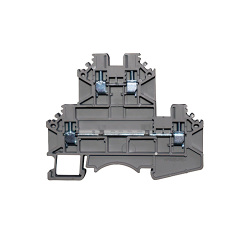 D-DCKKB2.5 || Tapa final para Clema Tornillo dos pisos ancho 4mm color gris