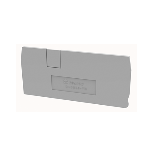 D-DS2.5-TW || Tapa final para Clema Push in Twin ancho 2.5mm color gris
