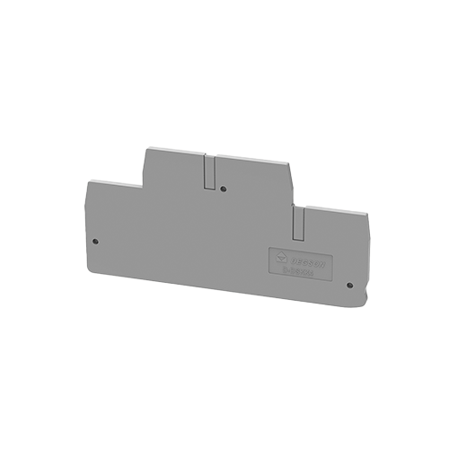 D-DSKK4 || Tapa final para Clema Push in dos pisos ancho 4mm color gris