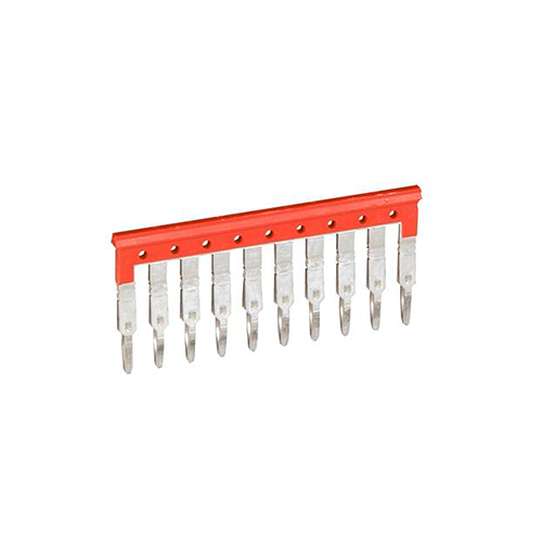 DFA10-5.2 || Puente para Clema 2.5mm de ancho Tornillo 10 polos rojo