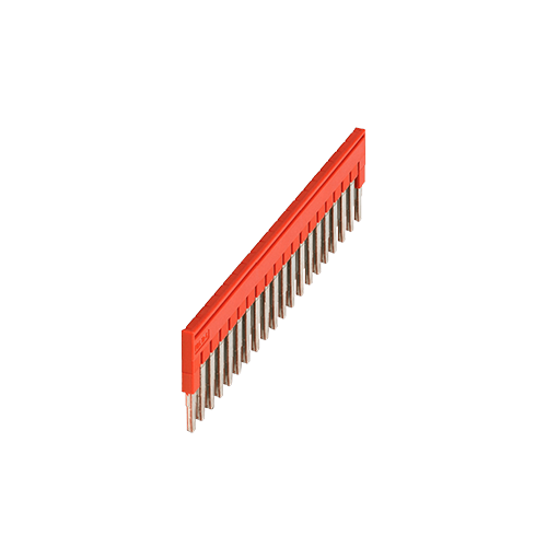DFA20-5.2 || Puente para Clema 2.5mm de ancho Tornillo 20 polos rojo