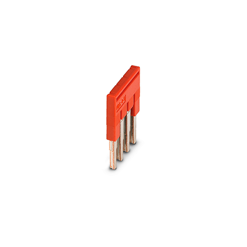 DFA4-5.2 || Puente para Clema 2.5mm de ancho Tornillo 4 polos rojo