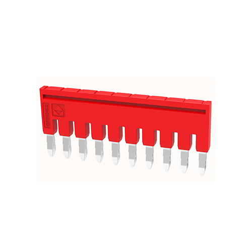 DFB10-5.2 || Puente para Clema 2.5mm de ancho Push In 10 polos rojo