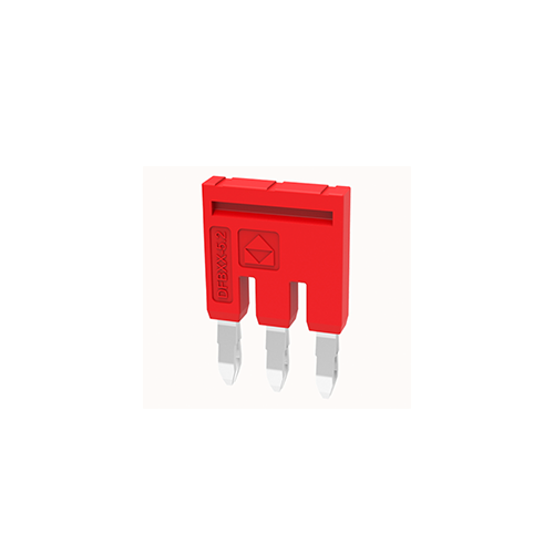 DFB3-5.2 || Puente para Clema 2.5mm de ancho Push In 3 polos rojo