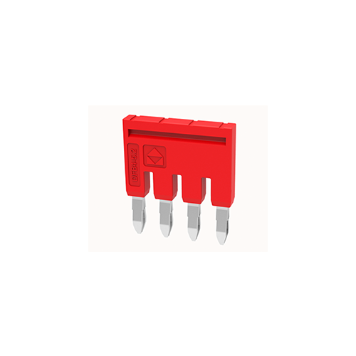 DFB4-5.2 || Puente para Clema 2.5mm de ancho Push In 4 polos rojo