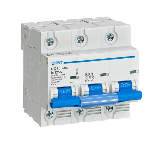 MCB - Interruptor Termomagnético Riel Din, Serie: DZ158-125H